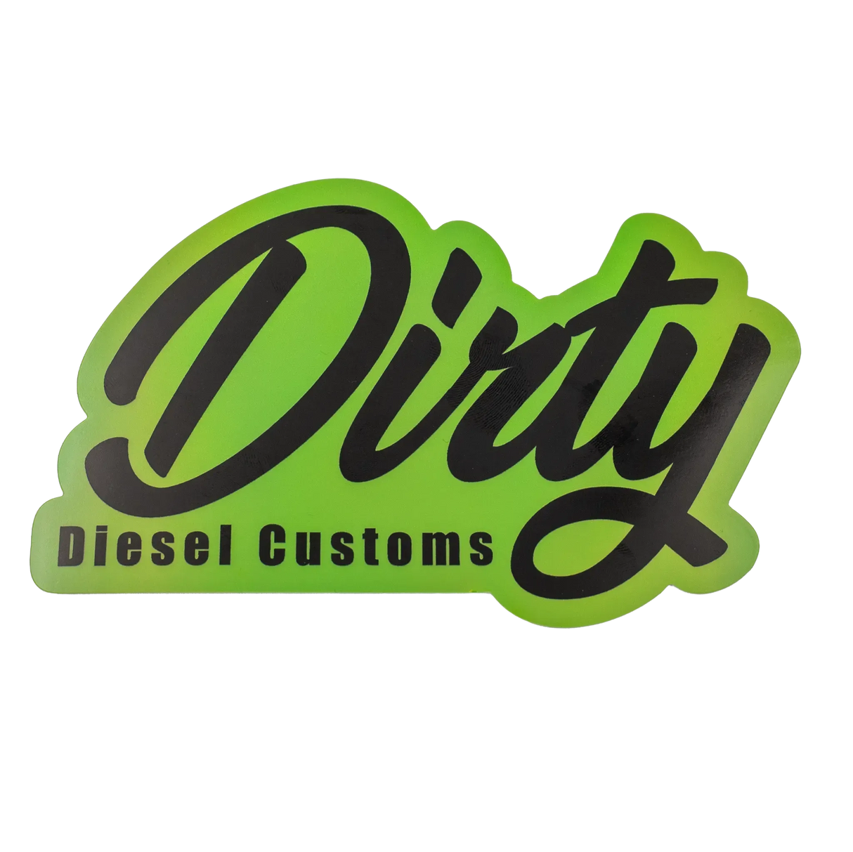 Dirty Diesel Holographic Sticker-Sticker-Dirty Diesel Customs-DDC-STICKER-HOLO-GRN-Dirty Diesel Customs