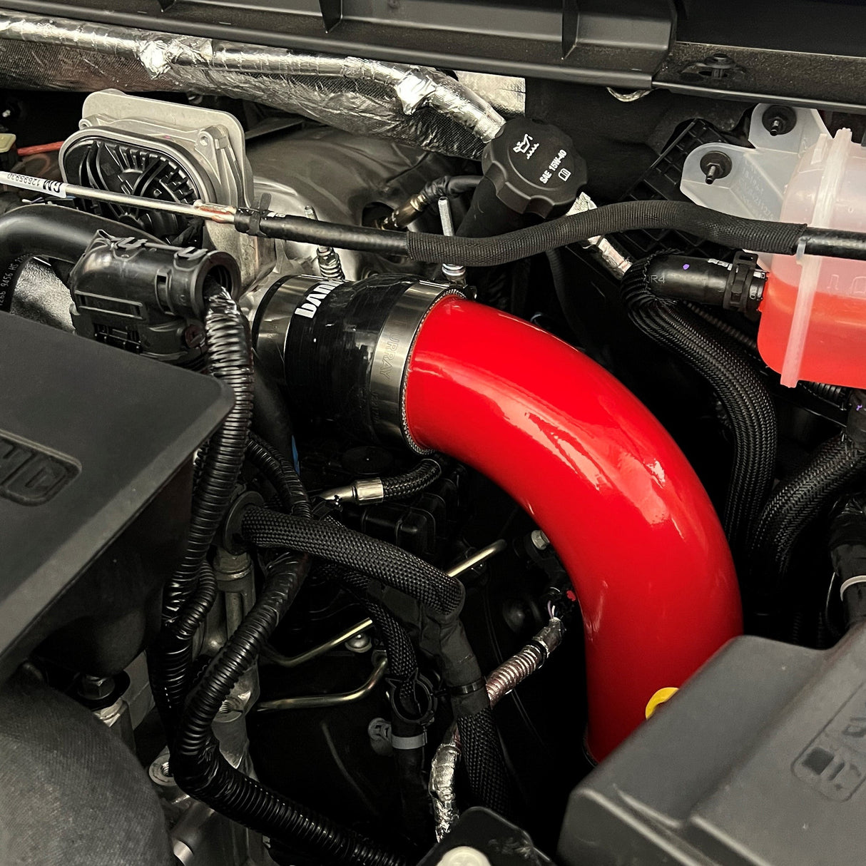 2020-2026 Duramax Boost Tube Upgrade Kit (26005) hot side installed