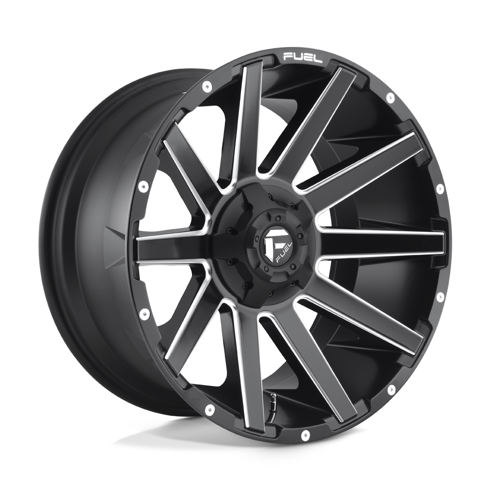 Fuel 1PC D616 CONTRA - Matte Black Milled-Wheels-Fuel-D61620009846-Dirty Diesel Customs