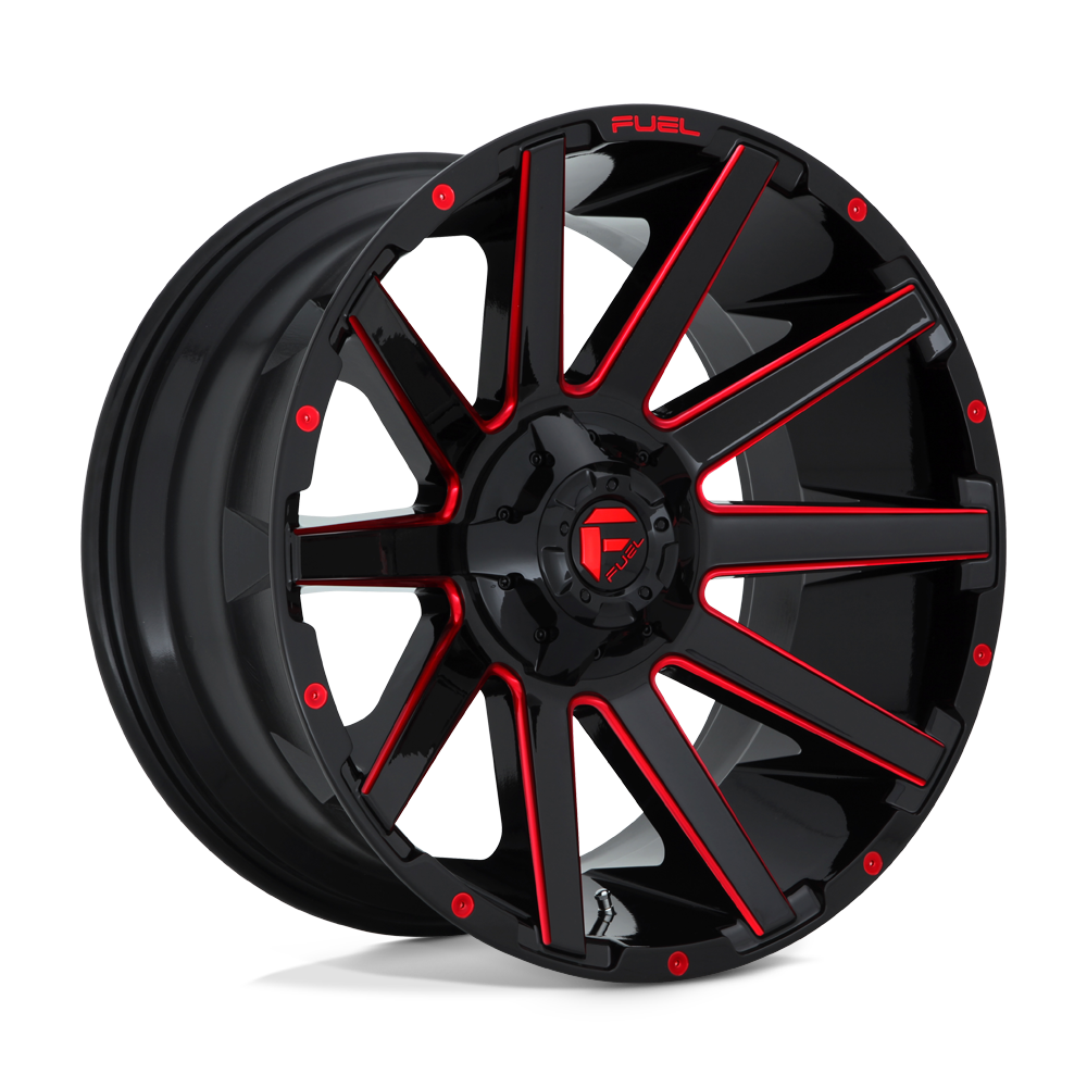 Fuel 1PC D643 CONTRA - Gloss Black Red Tinted Clear-Wheels-Fuel-D64320002647-Dirty Diesel Customs