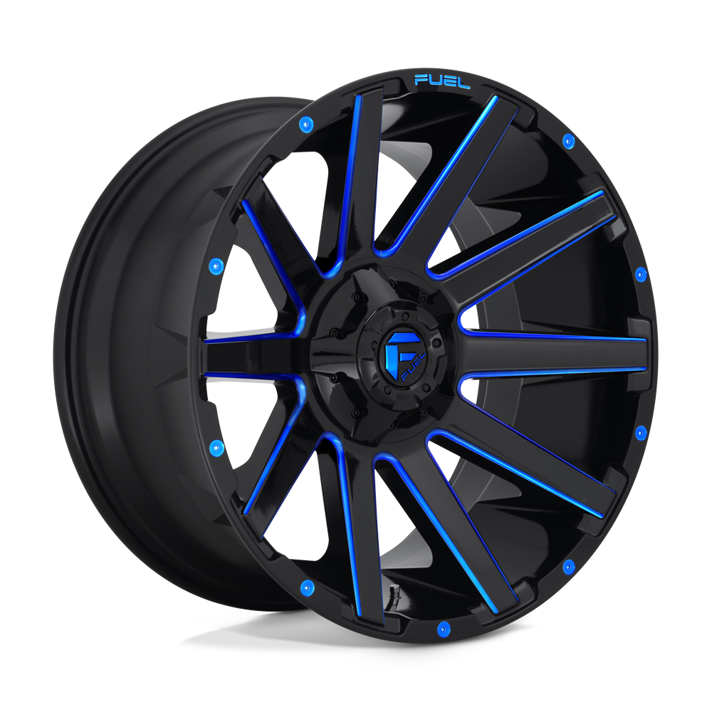 Fuel 1PC D644 CONTRA - Gloss Black Blue Tinted Clear-Wheels-Fuel-D64420002647-Dirty Diesel Customs