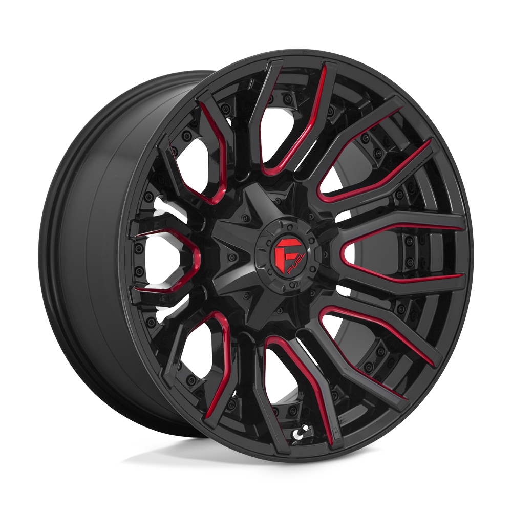 Fuel 1PC D712 RAGE - Gloss Black Red Tinted Clear-Wheels-Fuel-D71220005747-Dirty Diesel Customs