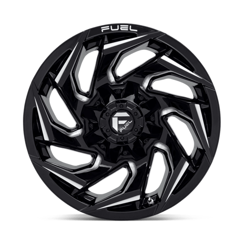 Fuel 1PC D753 REACTION - Gloss Black Milled-Wheels-Fuel-Dirty Diesel Customs