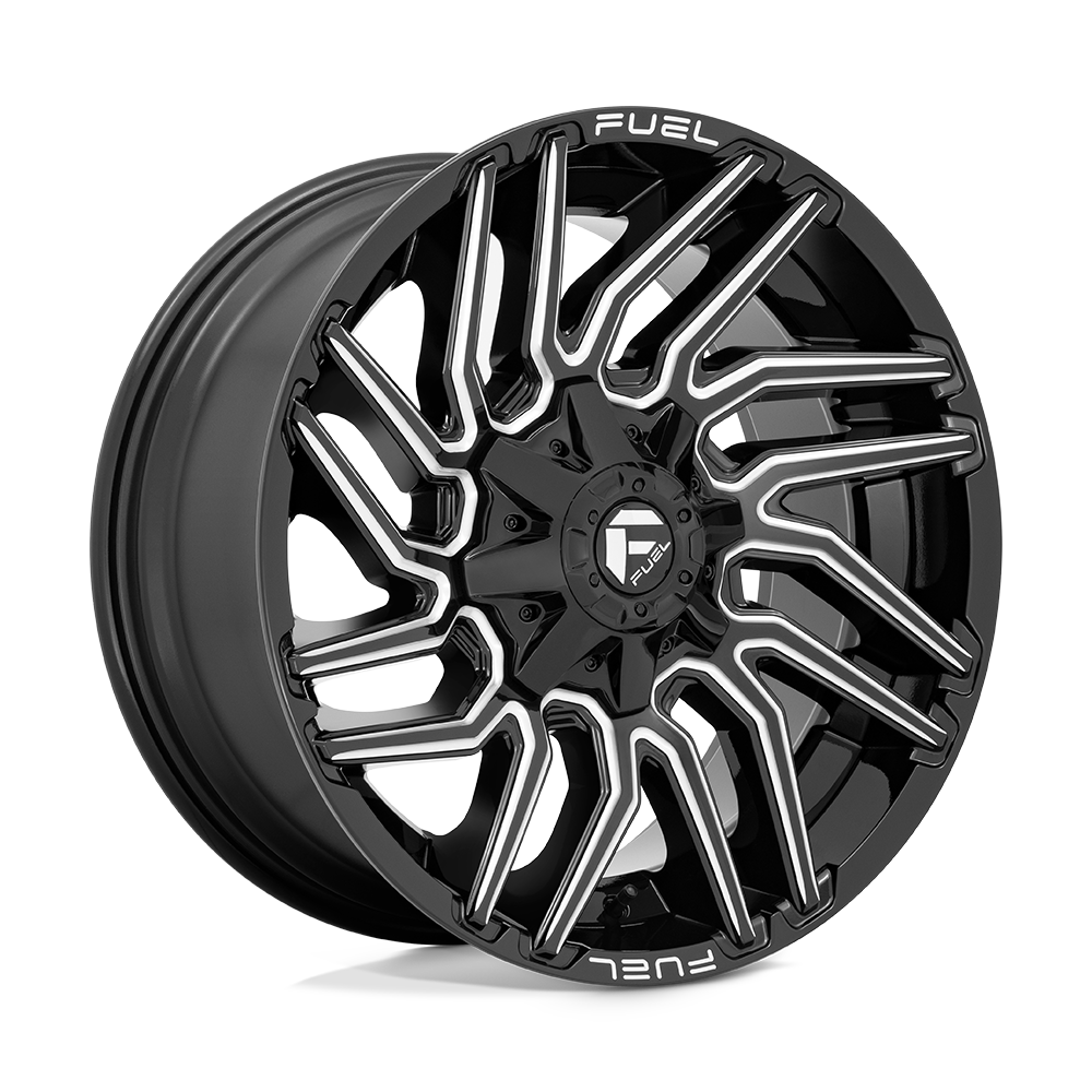 Fuel 1PC D773 TYPHOON - Gloss Black Milled-Wheels-Fuel-D77320001847-Dirty Diesel Customs