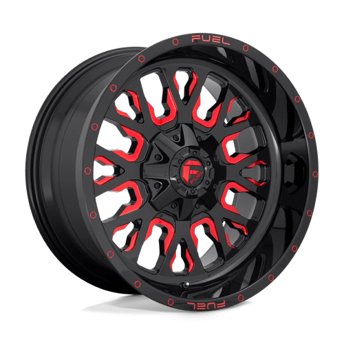 Fuel D612 STROKE - Gloss Black Red Tinted Clear-Wheels-Fuel-Dirty Diesel Customs