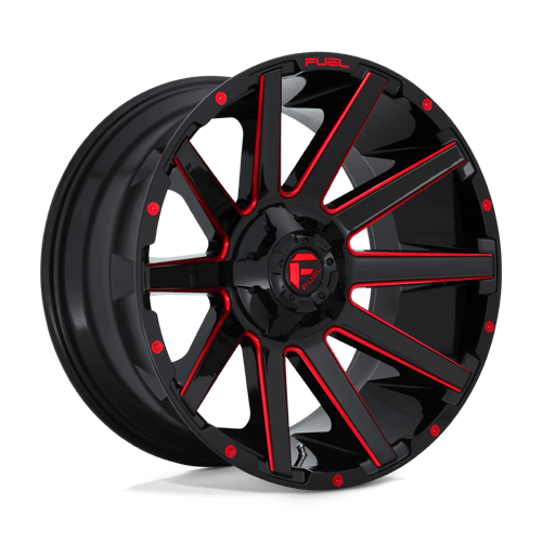 Fuel D643 CONTRA - Gloss Black Red Tinted Clear-Wheels-Fuel-Dirty Diesel Customs