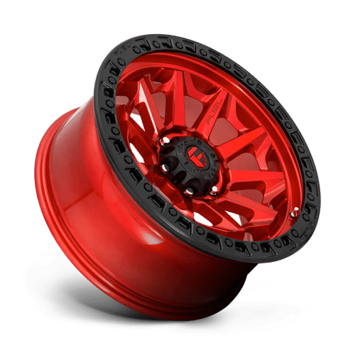 Fuel D695 COVERT - Candy Red Black Bead Ring-Wheels-Fuel-Dirty Diesel Customs