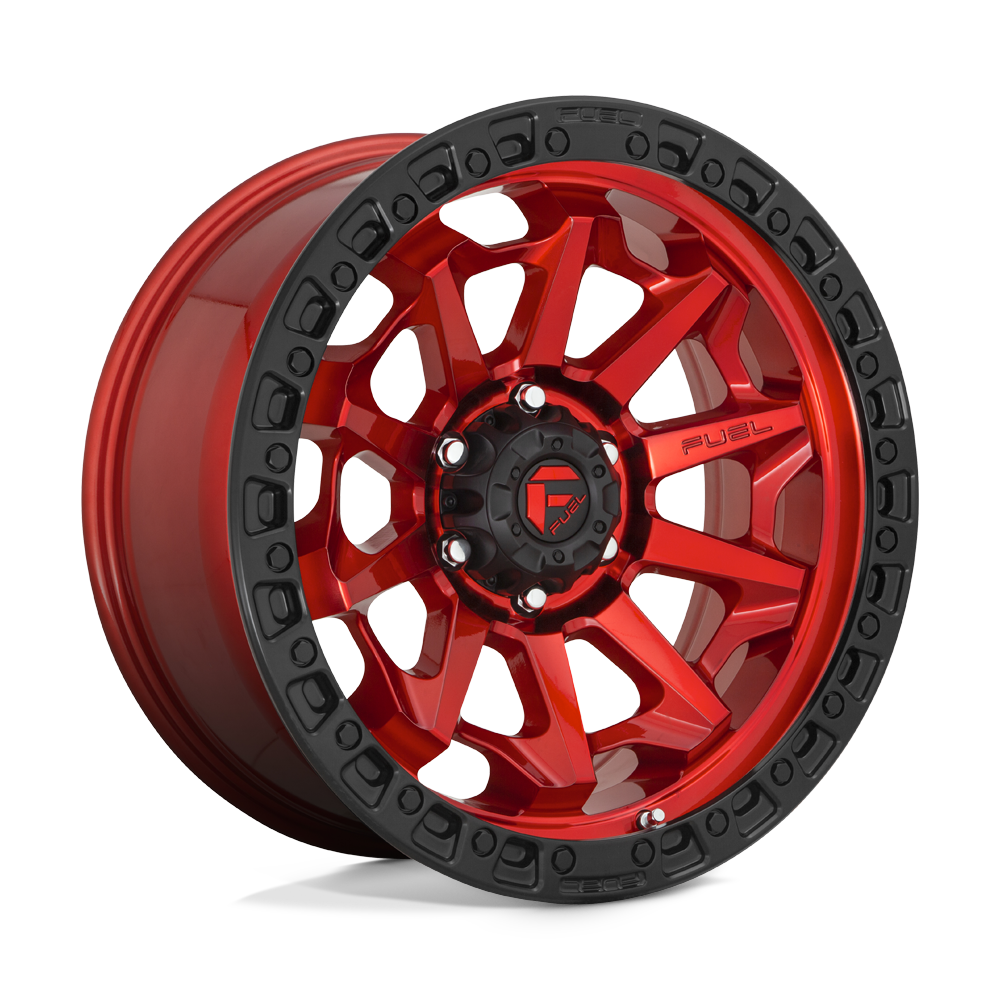 Fuel D695 COVERT - Candy Red Black Bead Ring-Wheels-Fuel-Dirty Diesel Customs