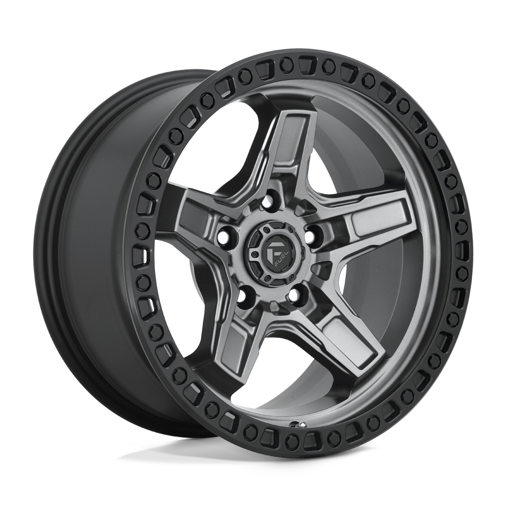 Fuel D698 KICKER - Matte Gun Metal Black Bead Ring-Wheels-Fuel-Dirty Diesel Customs
