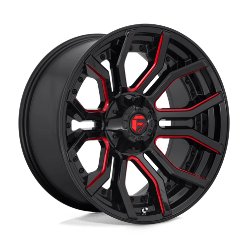 Fuel D712 RAGE - Gloss Black Red Tinted Clear-Wheels-Fuel-Dirty Diesel Customs