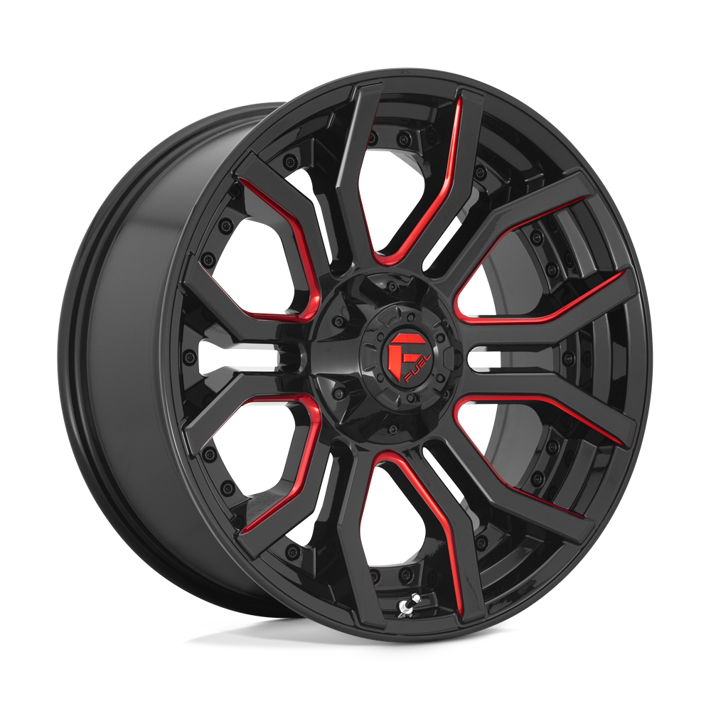 Fuel D712 RAGE - Gloss Black Red Tinted Clear-Wheels-Fuel-Dirty Diesel Customs