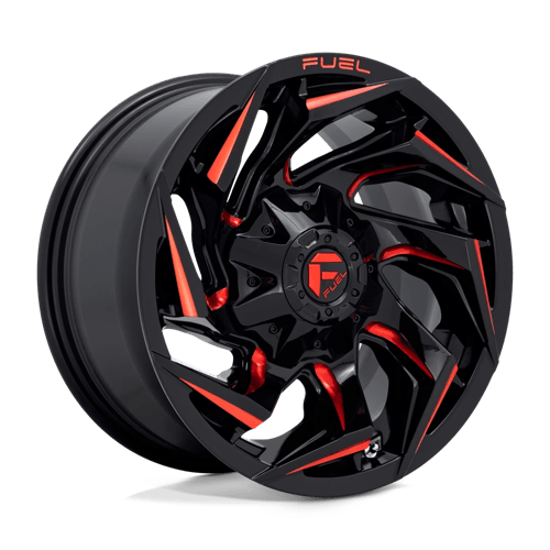 Fuel D755 REACTION - Gloss Black Milled With Red Tint-Wheels-Fuel-Dirty Diesel Customs