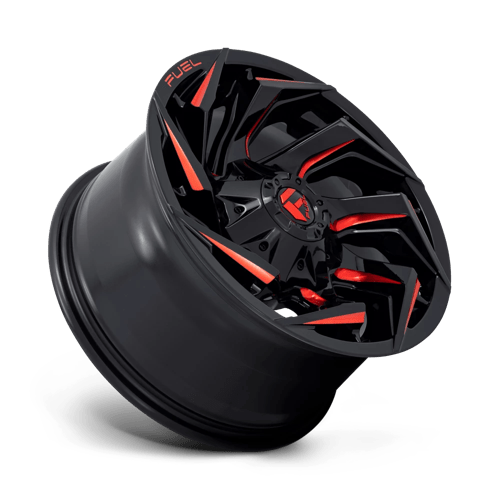 Fuel D755 REACTION - Gloss Black Milled With Red Tint-Wheels-Fuel-Dirty Diesel Customs
