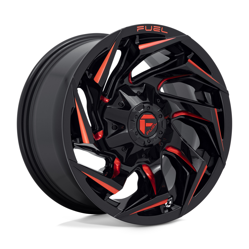 Fuel D755 REACTION - Gloss Black Milled With Red Tint-Wheels-Fuel-Dirty Diesel Customs