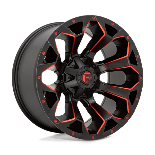 Fuel D787 ASSAULT - Matte Black Red Milled-Wheels-Fuel-Dirty Diesel Customs