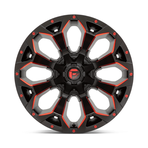 Fuel D787 ASSAULT - Matte Black Red Milled-Wheels-Fuel-Dirty Diesel Customs