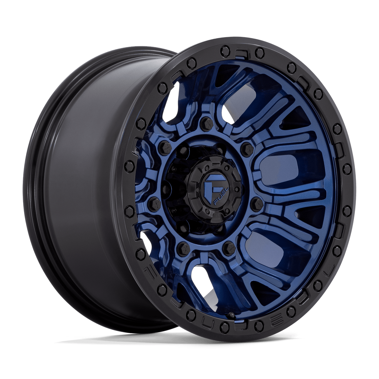 Fuel D827 TRACTION - Dark Blue With Black Ring-Wheels-Fuel-Dirty Diesel Customs