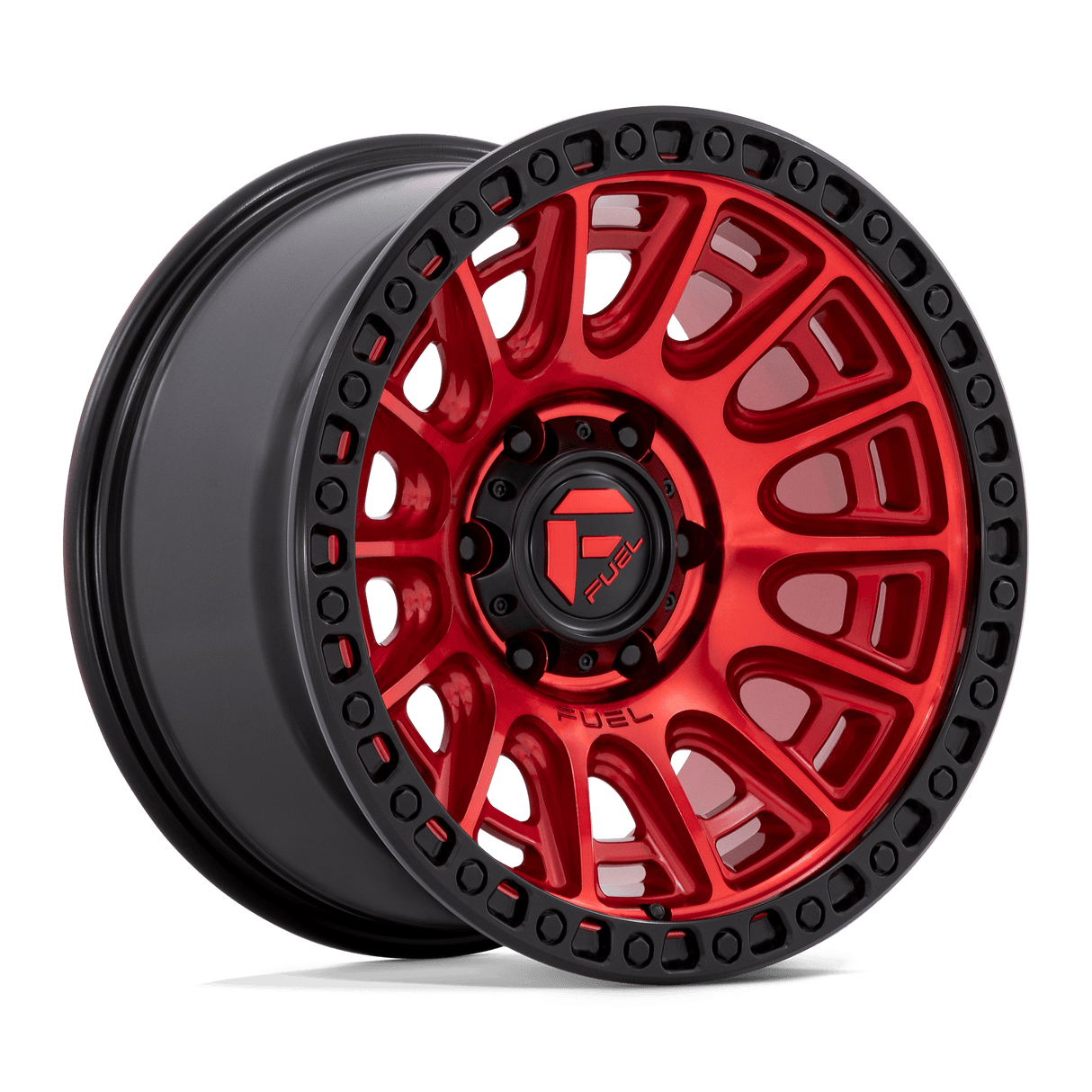 Fuel D834 CYCLE - Candy Red With Black Ring-Wheels-Fuel-Dirty Diesel Customs