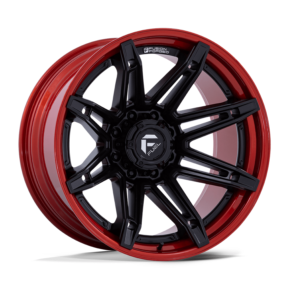 Fuel FC401 BRAWL - Matte Black With Candy Red Lip-Wheels-Fuel-Dirty Diesel Customs