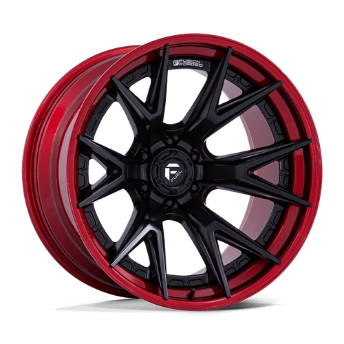 Fuel FC402 CATALYST - Matte Black With Candy Red Lip-Wheels-Fuel-Dirty Diesel Customs