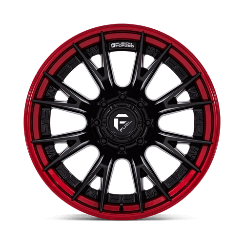 Fuel FC402 CATALYST - Matte Black With Candy Red Lip-Wheels-Fuel-Dirty Diesel Customs