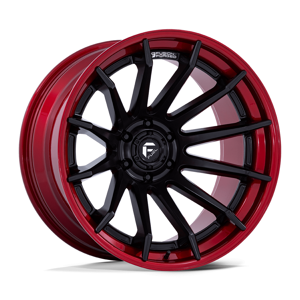 Fuel FC403 BURN - Matte Black With Candy Red Lip-Wheels-Fuel-Dirty Diesel Customs