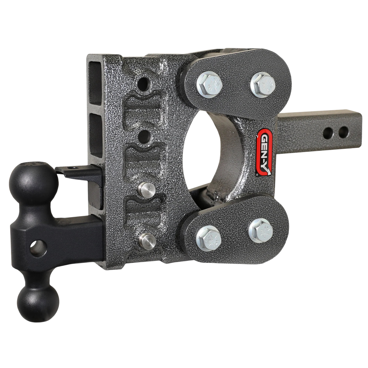 Gen-Y | The Boss Torsion-Flex 10k Drop Hitch | 5" Drop | 2" Shank | Dual Ball Mount & Pintle Lock (GH-1024)