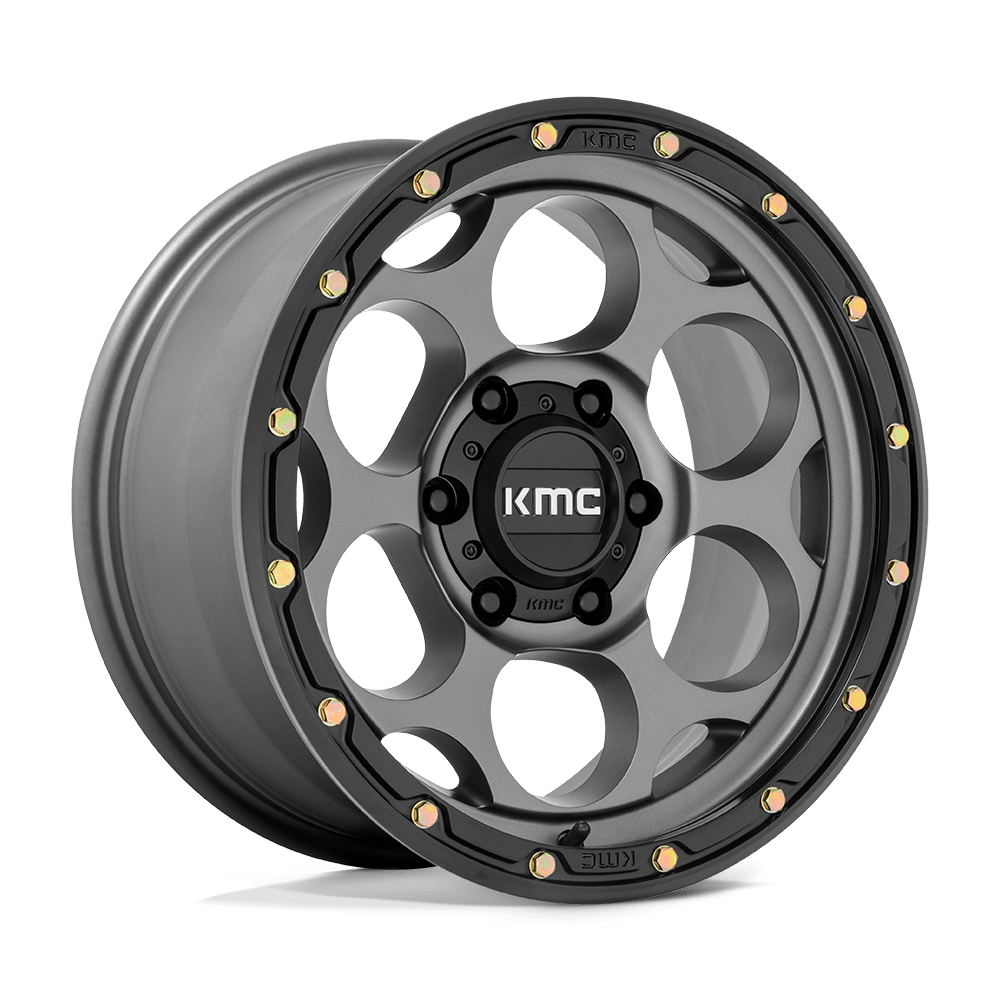 KMC KM541 DIRTY HARRY - Satin Gray With Black Lip-Wheels-KMC-KM54178568900-Dirty Diesel Customs