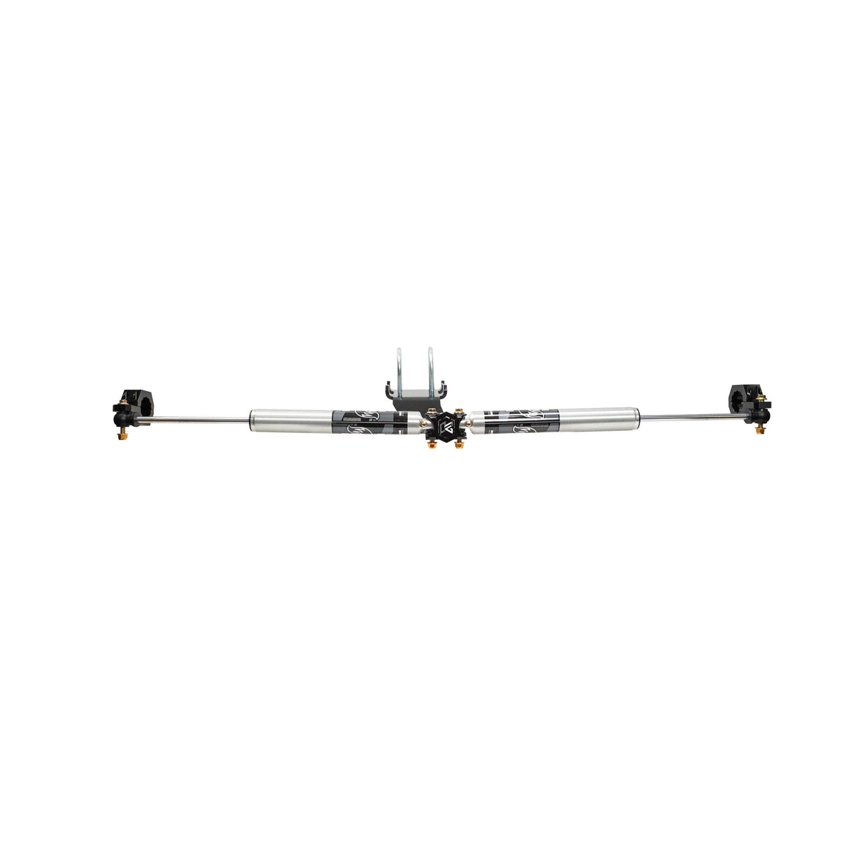 2005-2026 Powerstroke F-450/F-550 Dual Steering Stabilizer Kit with Fox 2.0 Shocks (KRF-DSS-45-S)