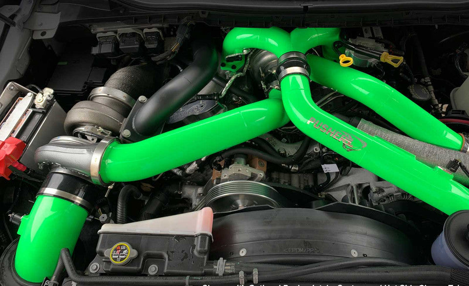 2017-2019 Ford 6.7L Powerstroke Pusher F5 Compound Turbo & Full Intake System Piping Kit (PFP1719CK)