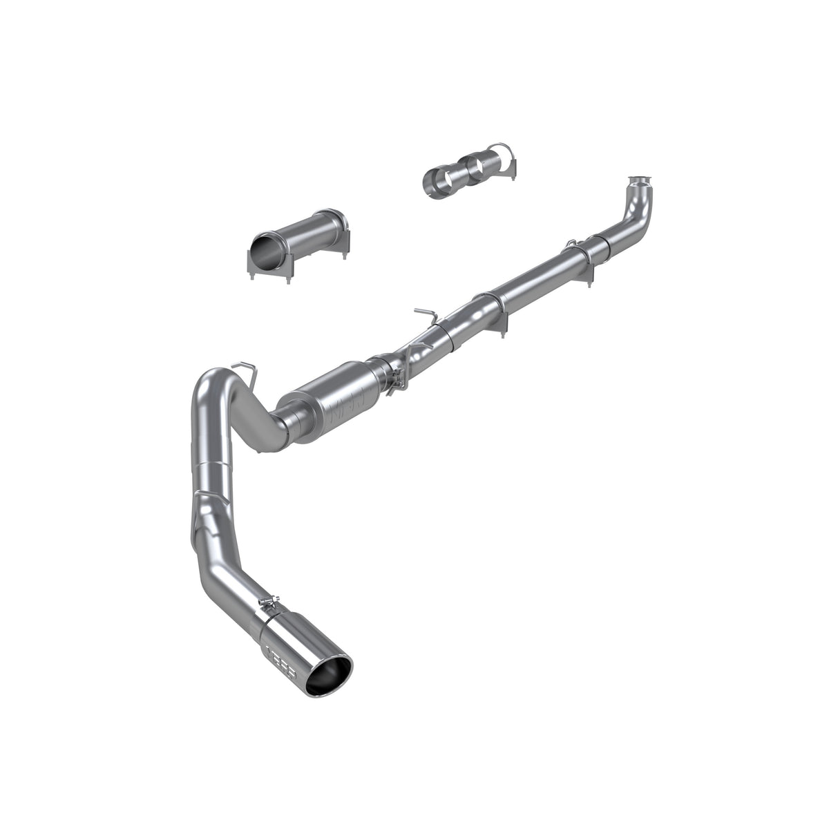 2001-2007 Duramax 4" Cat-Back Single Side Exit Exhaust w/ Muffler (S6004AL)-Cat Back Exhaust System-MBRP-Dirty Diesel Customs