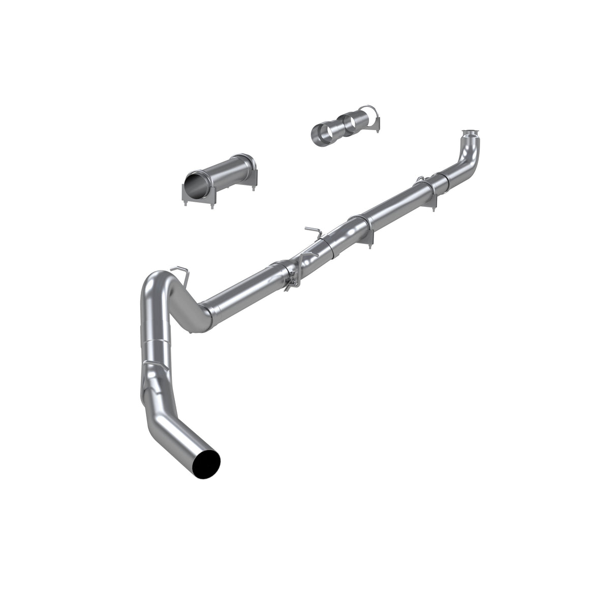 2001-2007 Duramax 4" Cat-Back Single Side Exit Exhaust - No Muffler (S6004SLM)-Cat Back Exhaust System-MBRP-Dirty Diesel Customs