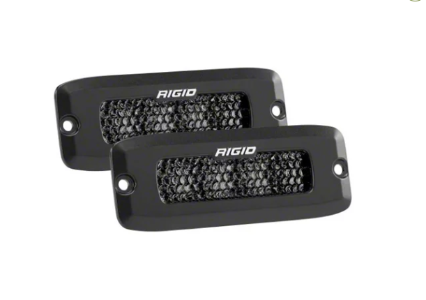 5th Gen RAM 3500 HITCH BARS ™: FLOOD- RIGID SR-Q PRO 6" Midnight Edition - WITH STANDARD ENDCAP