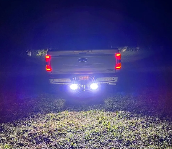 2020-26 Ford F150 Hitch Bar: FLOOD- Rigid SR-Q Midnight Series 6" WITH STANDARD ENDCAP