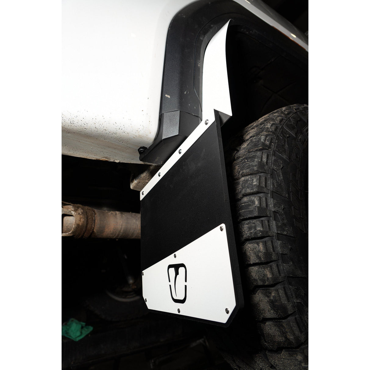 Trigger Industries Standard Height Mud Flaps 13" White (garage-sale-TI-SH-13-W)-Mud Flap-Trigger Industries-Dirty Diesel Customs