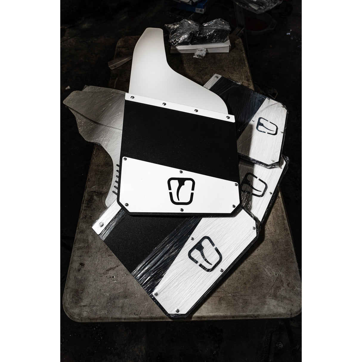 Trigger Industries Standard Height Mud Flaps 13" White (garage-sale-TI-SH-13-W)-Mud Flap-Trigger Industries-Dirty Diesel Customs