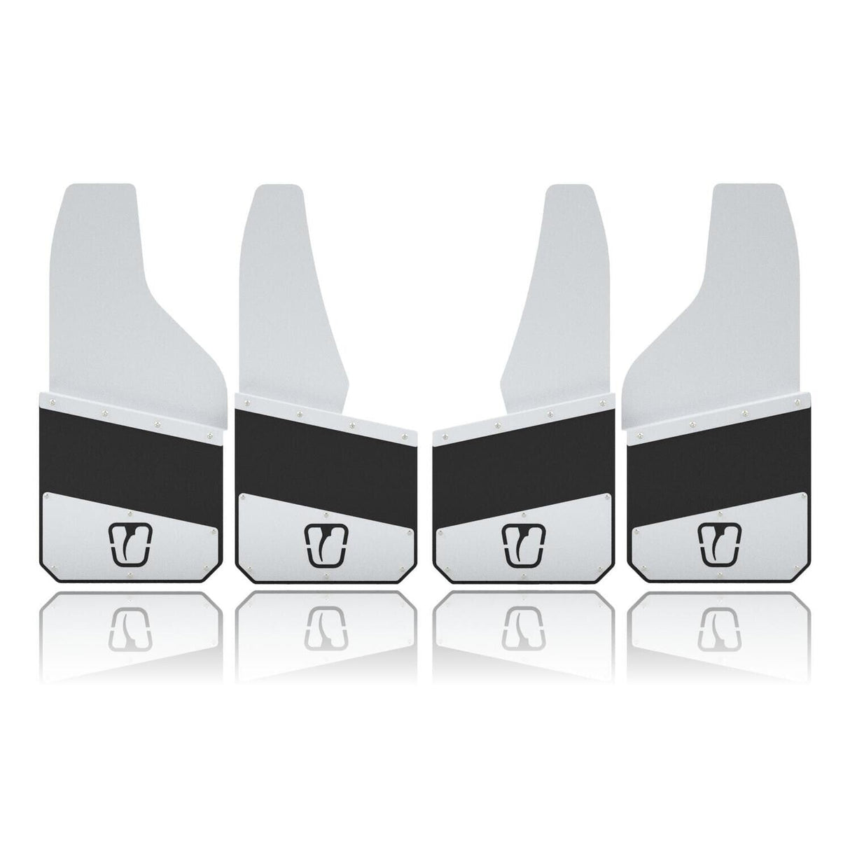 Trigger Industries Standard Height Mud Flaps 13" White (garage-sale-TI-SH-13-W)-Mud Flap-Trigger Industries-Dirty Diesel Customs