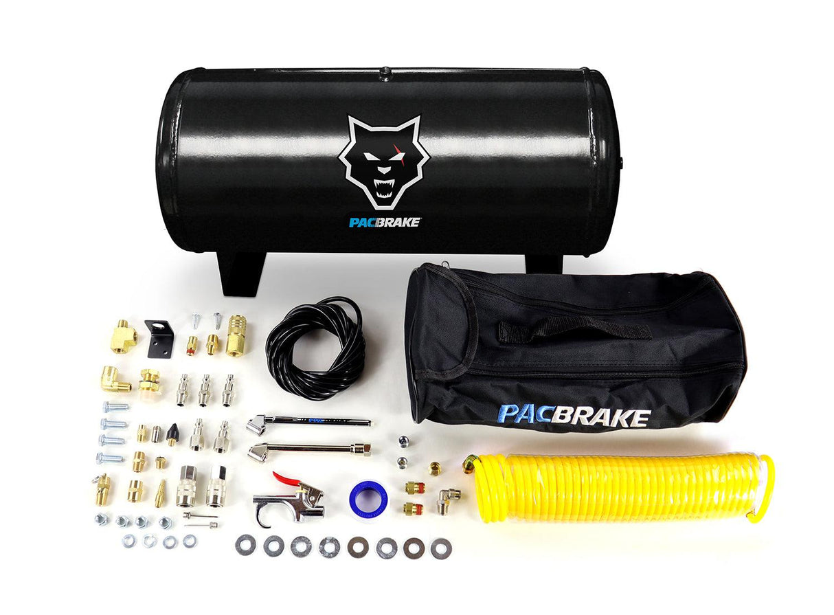 Universal 5 Gallon Premium Carbon Steel Air Tank Kit w/ Accessories (HP10051)-Air Tank-PACBRAKE-Dirty Diesel Customs
