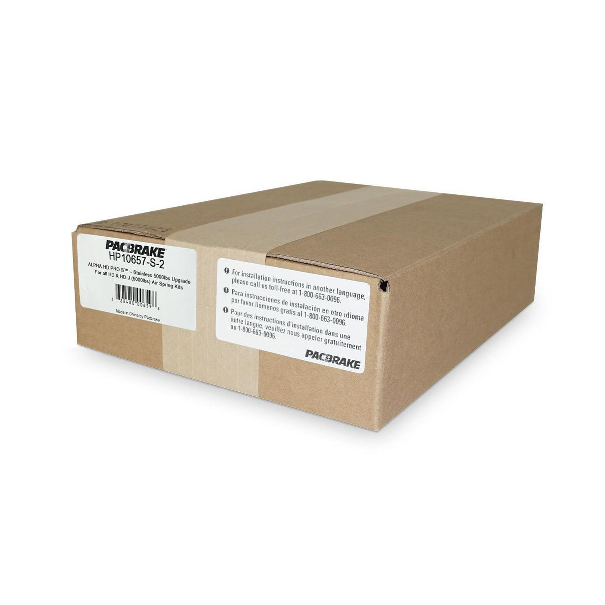 Universal Alpha Pro S Stainless 5000LBS HD Air Line Upgrade Kit (HP10657-S-2)-Air Compressor Hardware-PACBRAKE-Dirty Diesel Customs