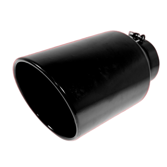 Universal Black Powder Coated Exhaust Tip 6" Outlet (506015RACBX)-Exhaust Tips-Mel's Manufacturing-Dirty Diesel Customs