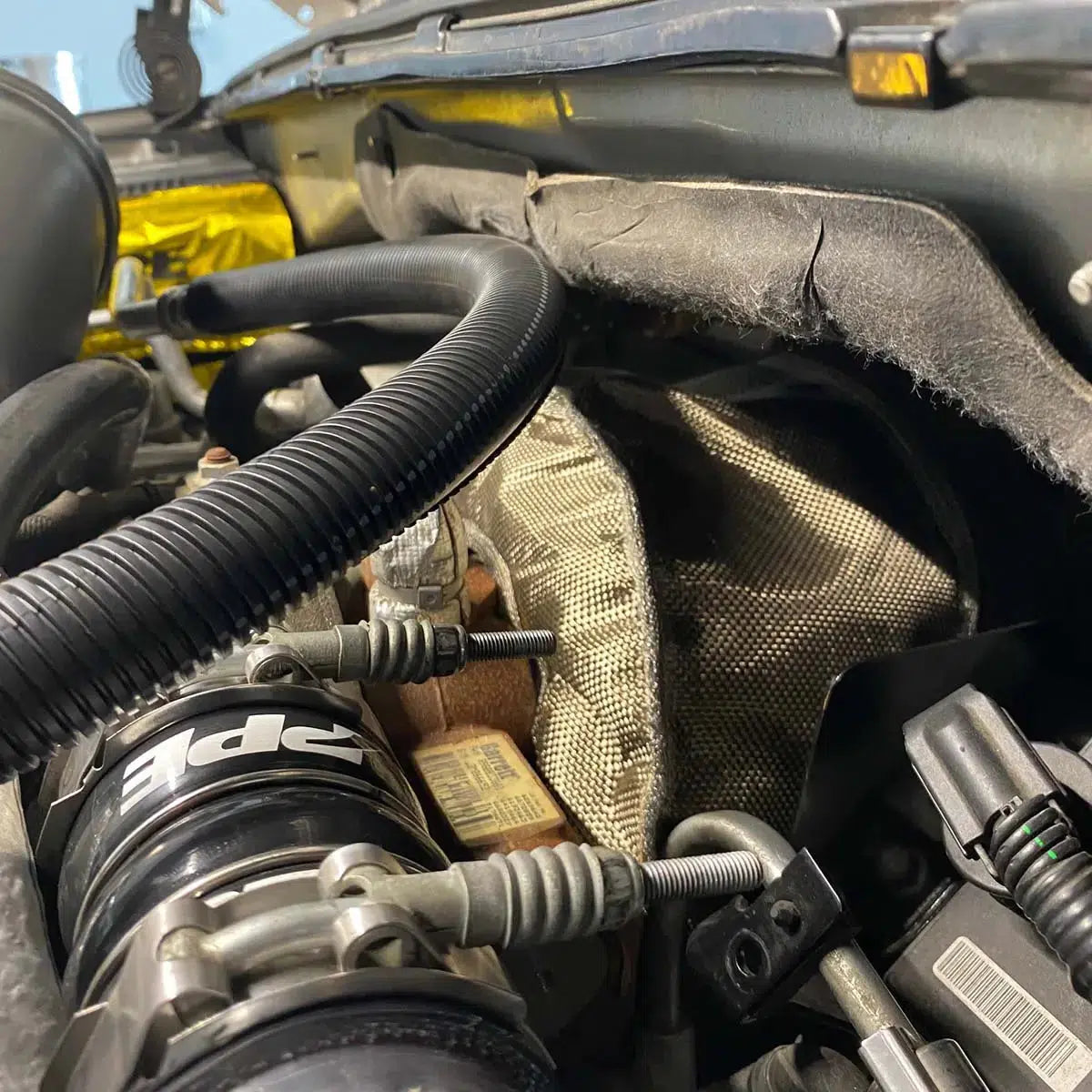 Universal Duramax Titanium Woven Turbo Blanket - T6 Turbos (116150055)-Turbo Blanket-PPE-Dirty Diesel Customs