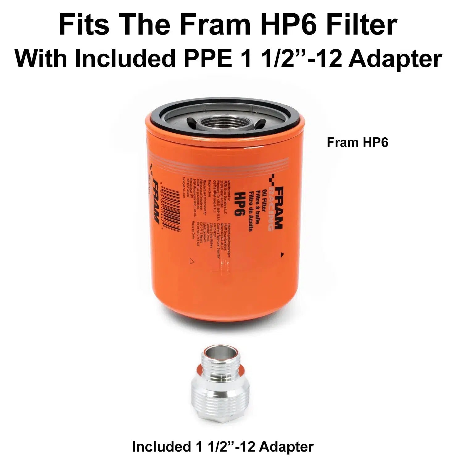 Universal Oil Filter Mount Aluminum Billet (114002100)-Fuel Filter Relocation Kit-PPE-Dirty Diesel Customs