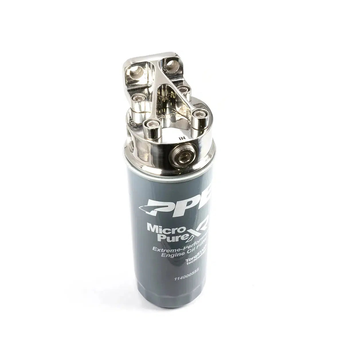 Universal Remote Oil Filter Mount Kit Polished 304 SS (114002000)-Fuel Filter Relocation Kit-PPE-Dirty Diesel Customs