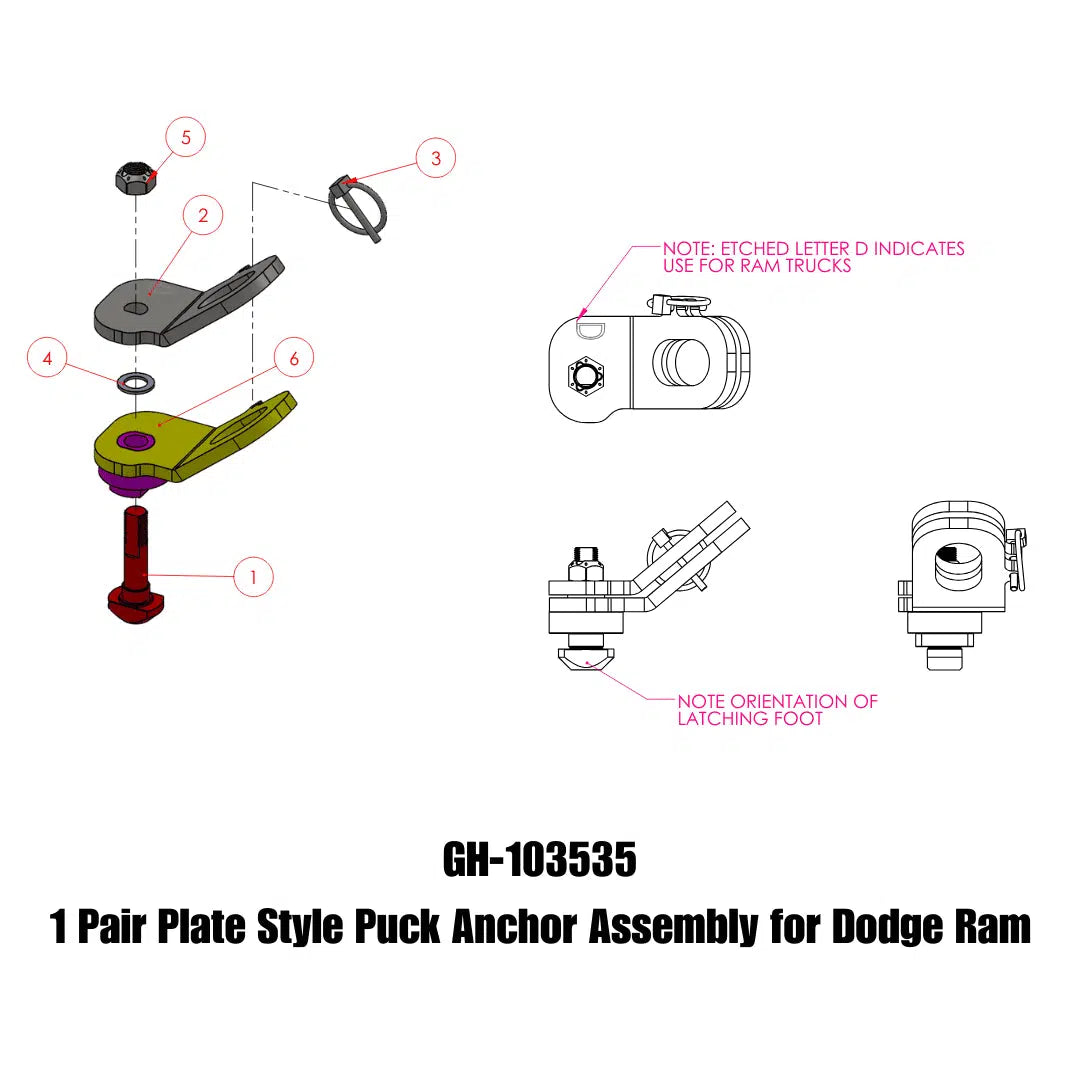 Universal Safety Chain Anchors (103XXX)-Towing Accessories-Gen-Y Hitch-GH-103535-Dirty Diesel Customs