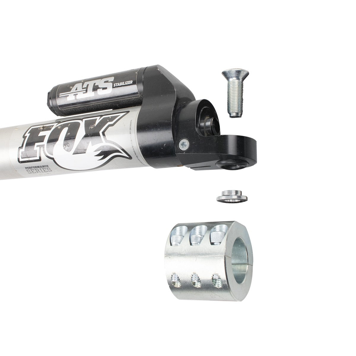 Universal Steering Stabilizer Clamp Adapter for FOX TS & ATS (4051-01)-Steering Stabilizer Brackets-Synergy MFG-Dirty Diesel Customs