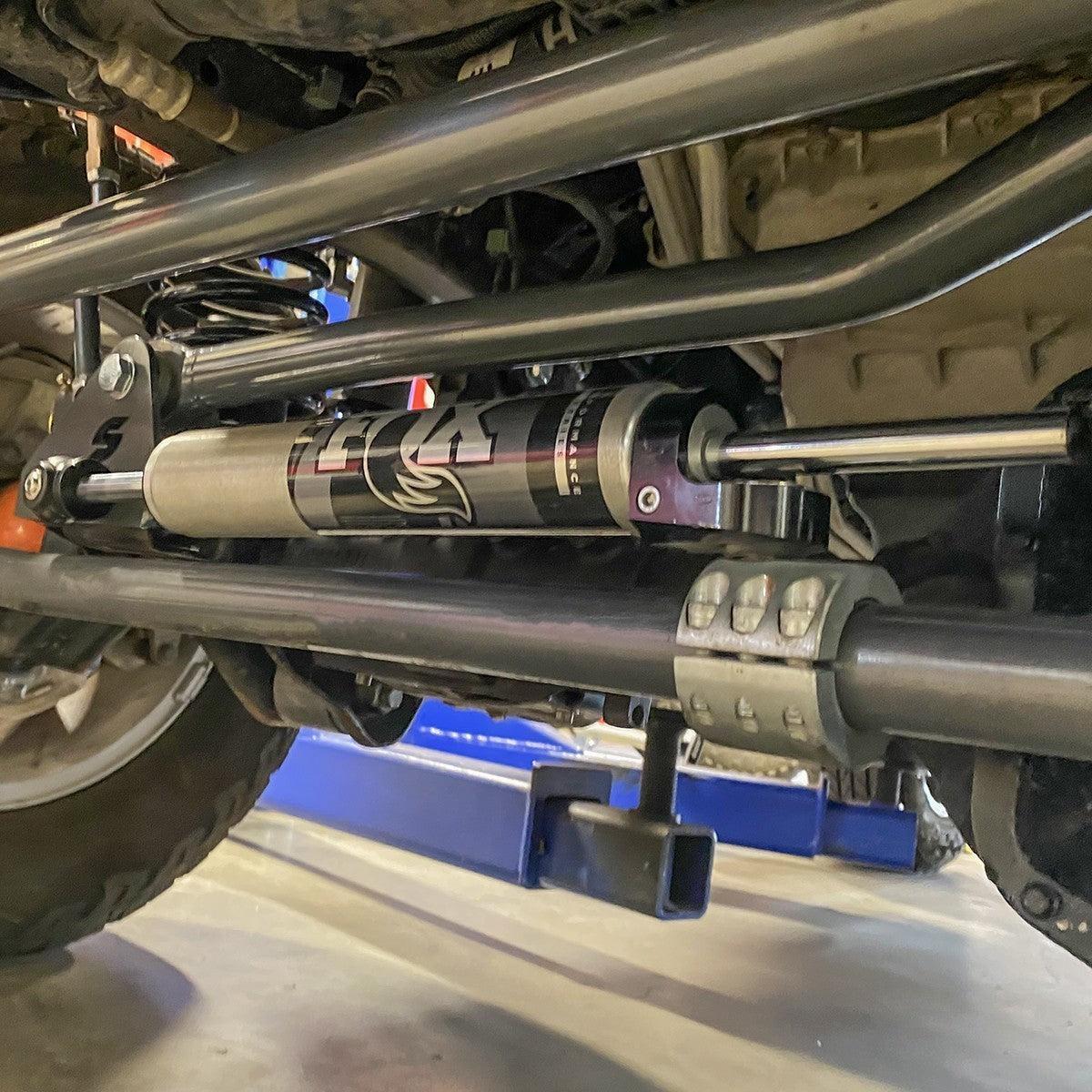 Universal Steering Stabilizer Clamp Adapter for FOX TS & ATS (4051-01)-Steering Stabilizer Brackets-Synergy MFG-Dirty Diesel Customs