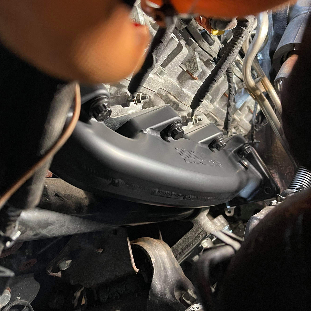 2001-2004 Duramax Billet Exhaust Manifold & Stainless Up Pipe Kit with Gaskets and ARP Hardware - Wehrli Custom Fabrication