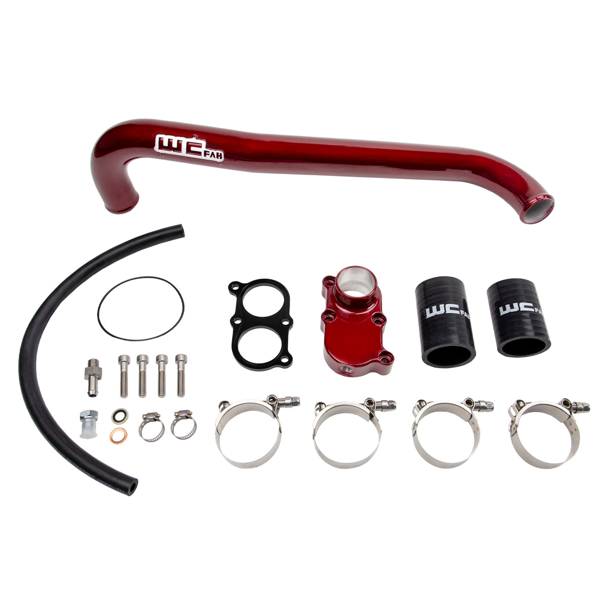 2001-2005 Duramax Top Outlet Billet Thermostat Housing and Upper Coolant Pipe Kit - Wehrli Custom Fabrication