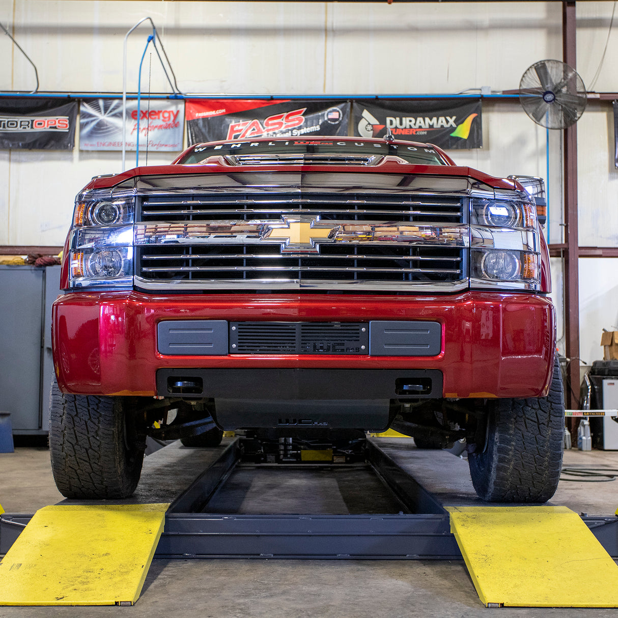 2015-2019 Duramax Front Bumper Valance Filler Panel Kit, With Tow Hook Holes, Fine Texture Black - Wehrli Custom Fabrication