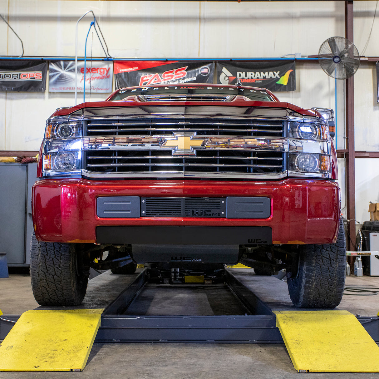 2015-2019 Duramax Front Bumper Valance Filler Panel Kit, Without Tow Hook Holes, Fine Texture Black - Wehrli Custom Fabrication